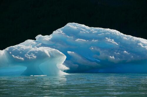 Blue glacier ice in Prince William Sound