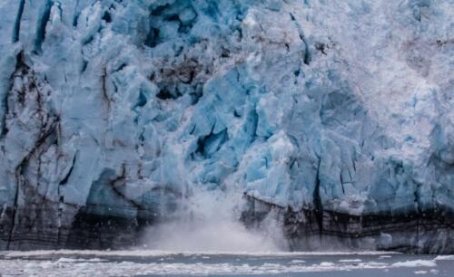 Tidewater glacier calving in Prince William Sound