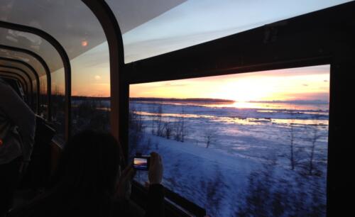 Alaska Railroad Sunset