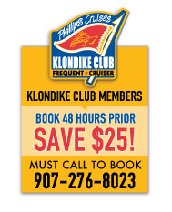 Klondike Club Members - Call to Book Prince William Sound Glacier Cruise